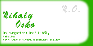mihaly osko business card
